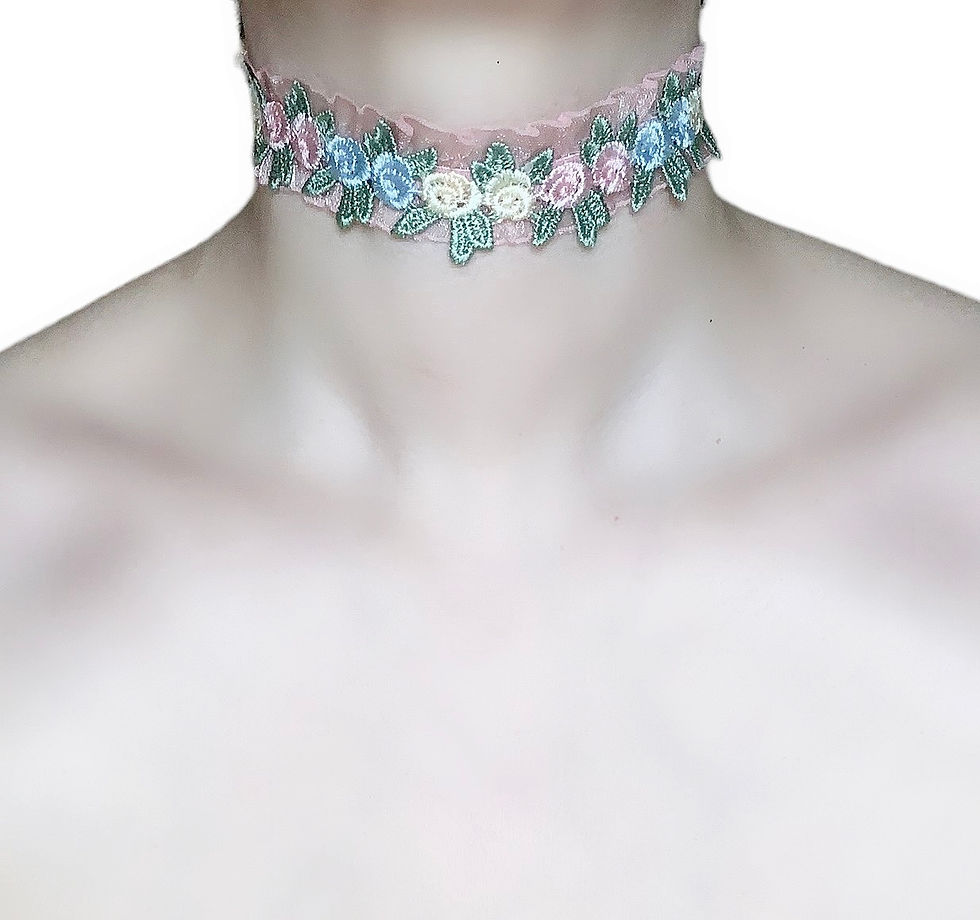 Flowers and Lace Choker