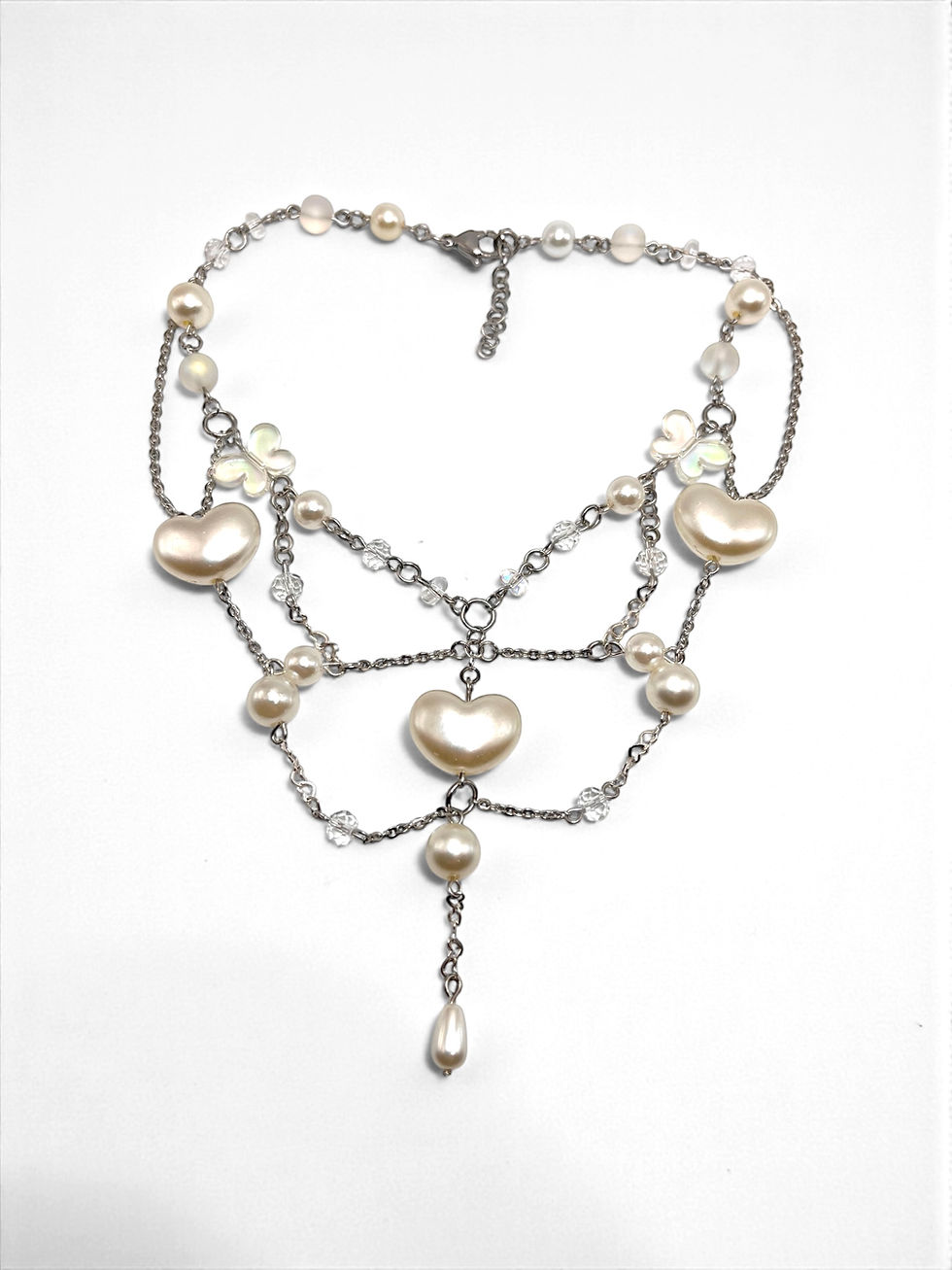 Miniatyrbild: The Ivory Lattice Heartfall Necklace