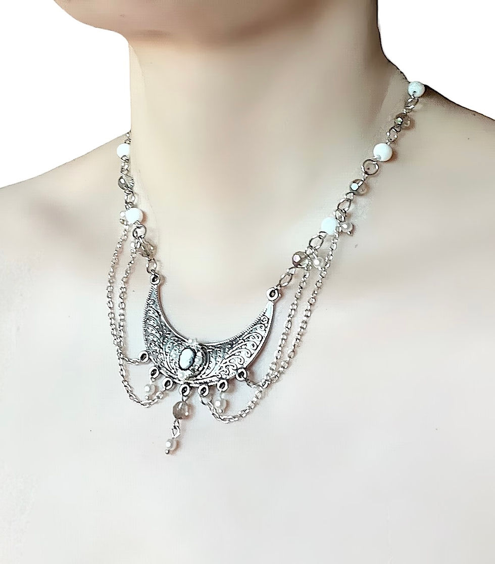 Thumbnail: Moon Heirloom Crescent Necklace