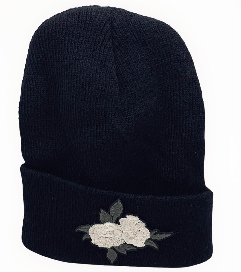 Miniaturbild: Cream Rose Black Beanie