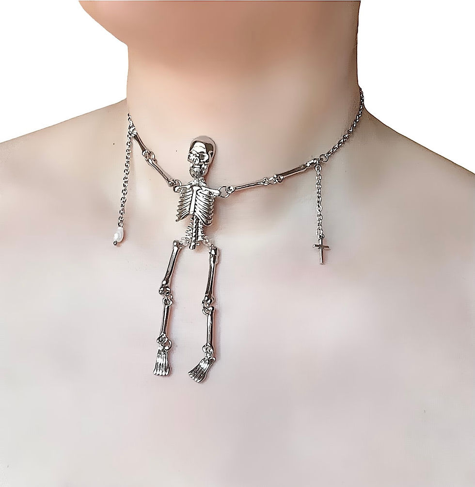 Miniature : The Grave Dancer Skeleton Necklace 