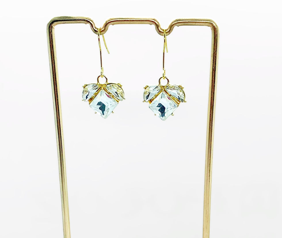 Rhinestone Heart Earrings