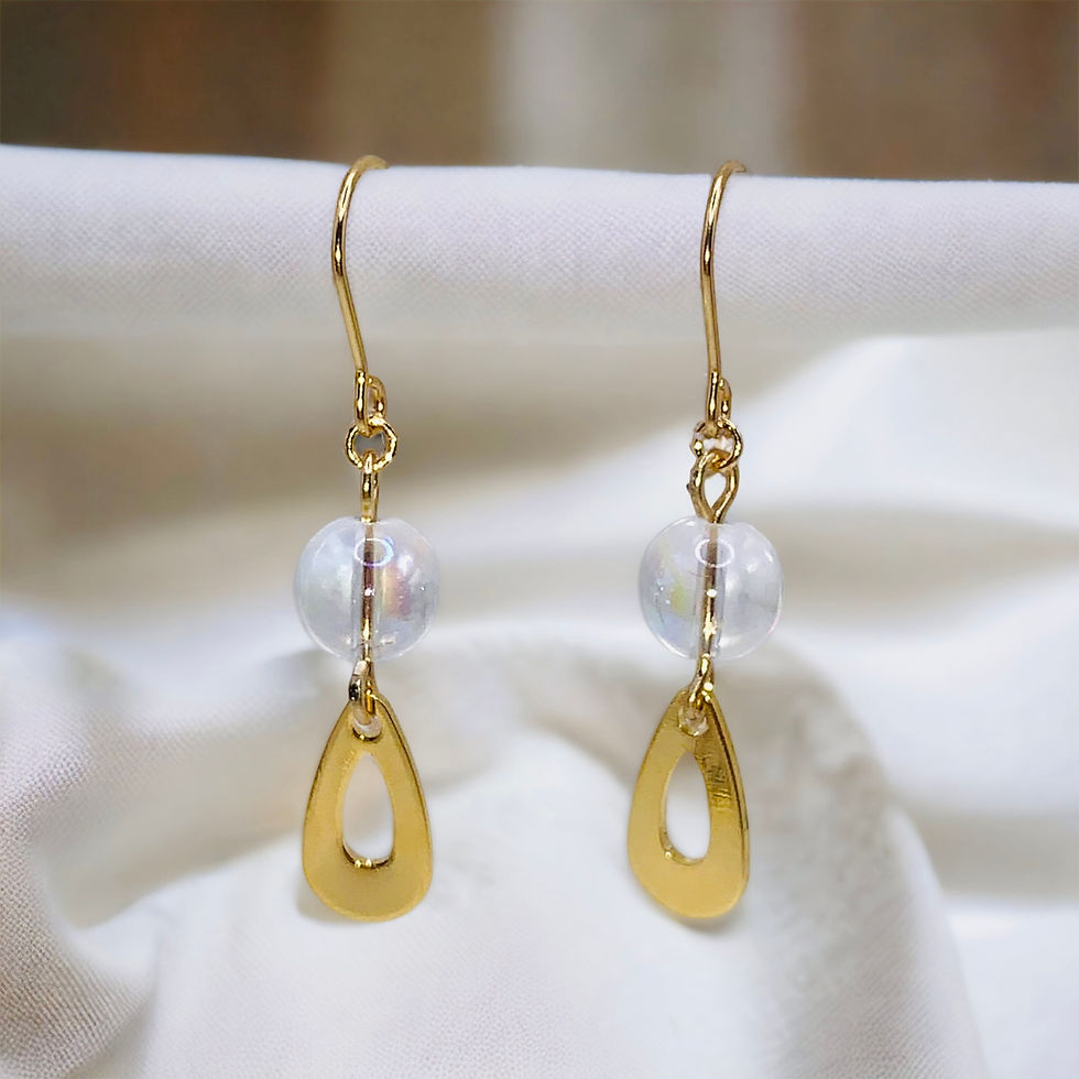 Miniature : Moonstone Drop Charm Earrings