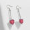Thumbnail: Candy Glass Heart Dangle Earrings 