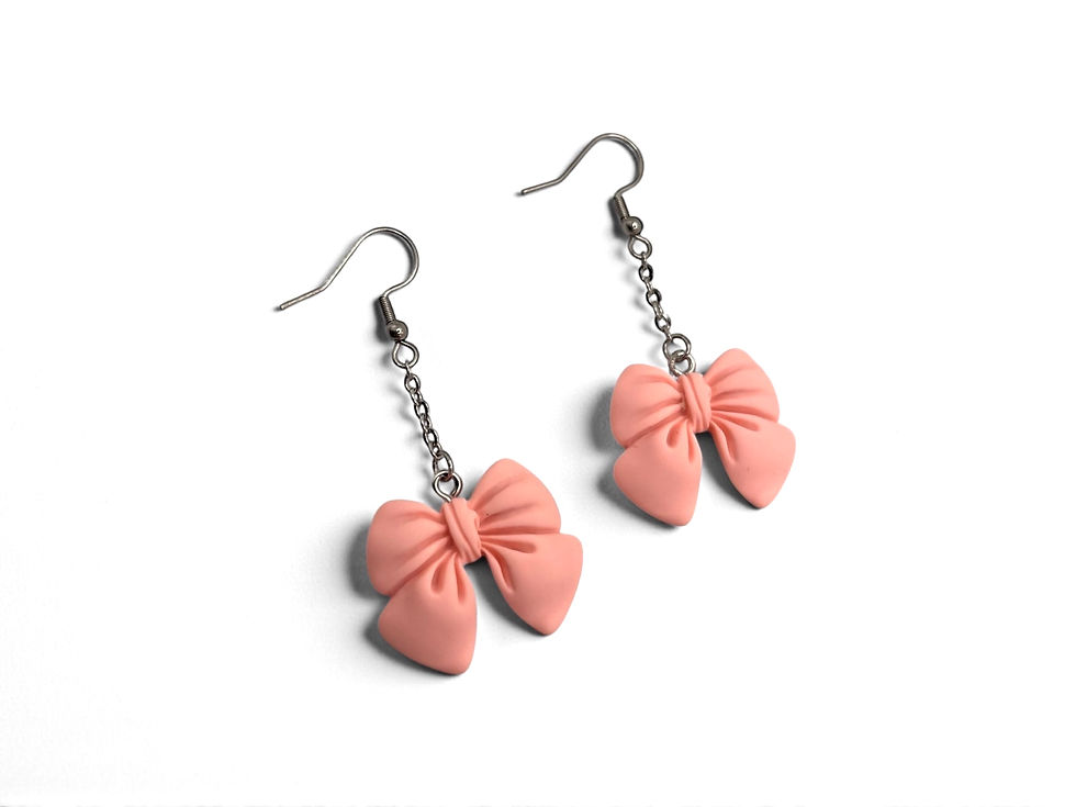 Miniatyrbild: The Blush Bow Drop Earrings 