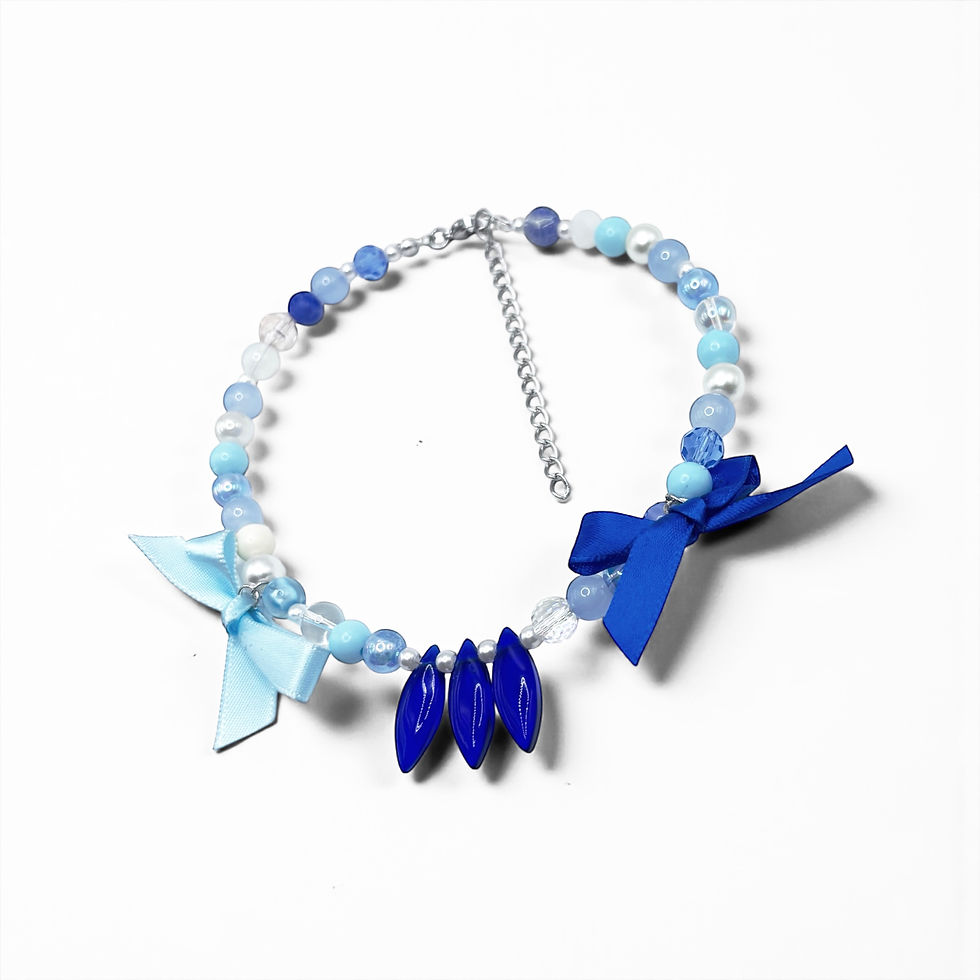 Miniatyrbild: Blue Glass & Moonlight Choker