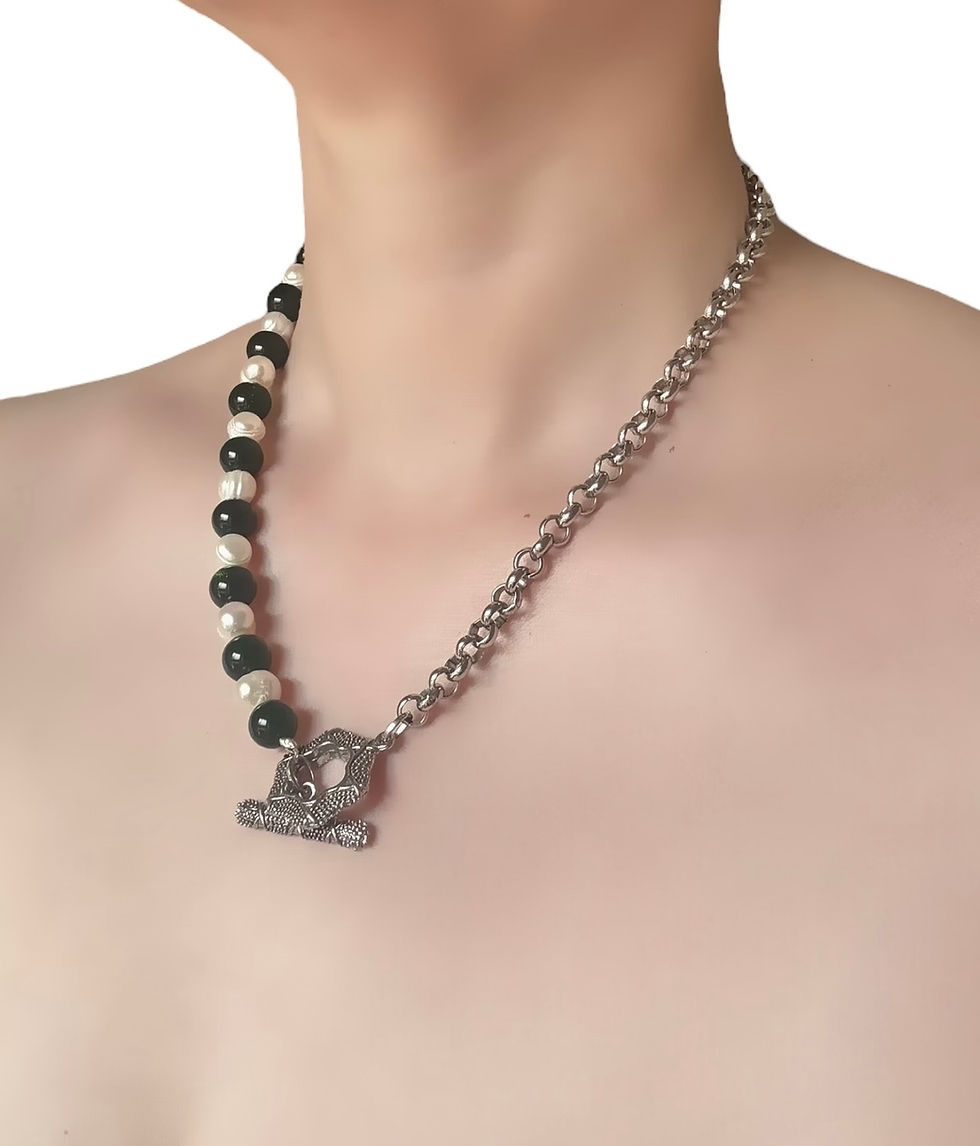 Thumbnail: Edge Necklace with Baroque Pearls