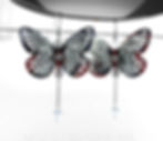 Miniatyrbild: Filigree Butterfly Drop Earrings - Silver Plated Hooks