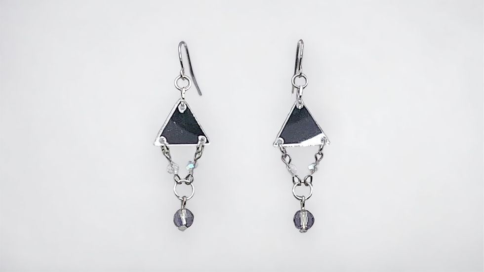 Miniatura: Triangular Mirror Earrings
