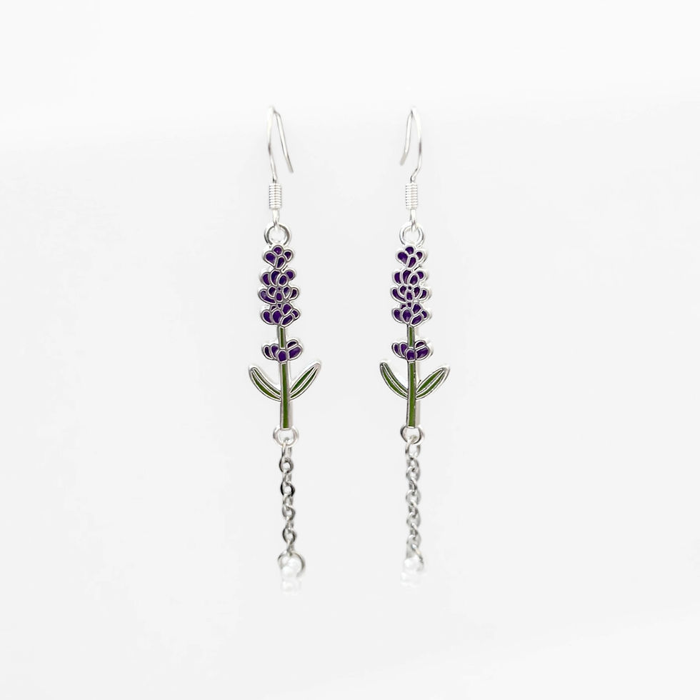 Miniatura: Lavender Flower Earrings