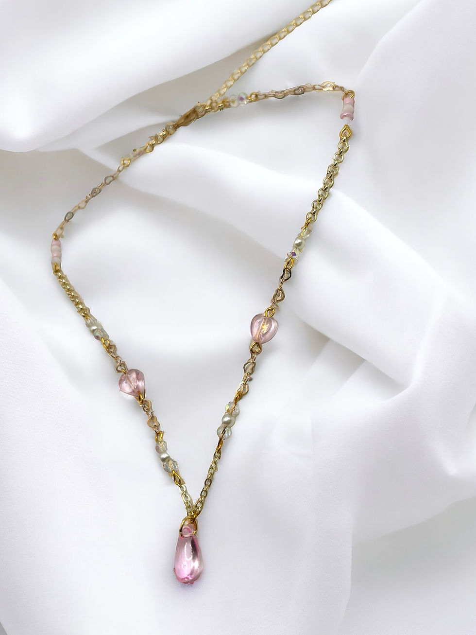 Miniatura: The Pink Teardrop Necklace