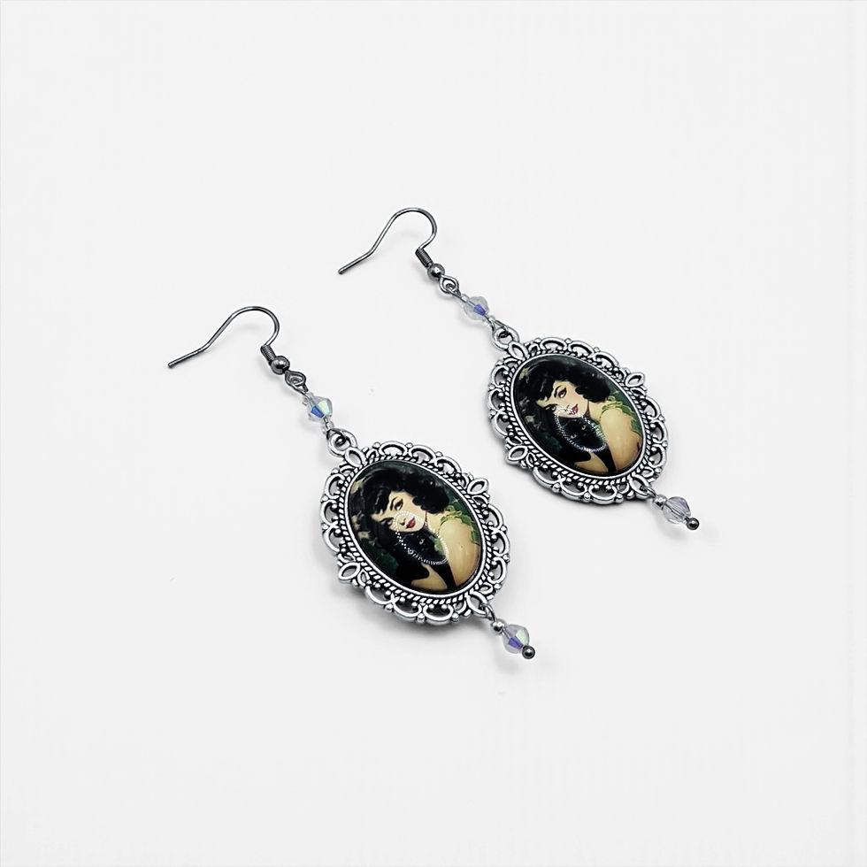 Miniatyrbild: Vintage Siren & Her Shadow Cat Earrings