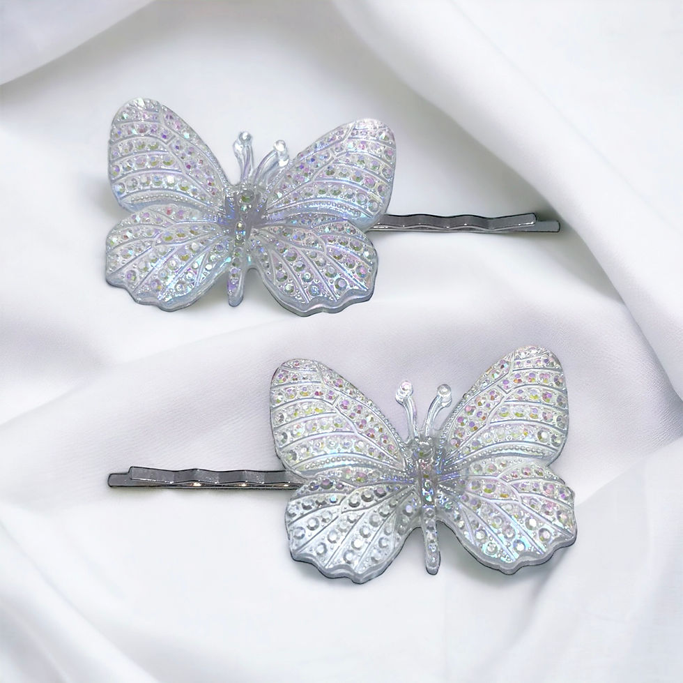 Miniature : Iridescent Butterfly Hair Slides