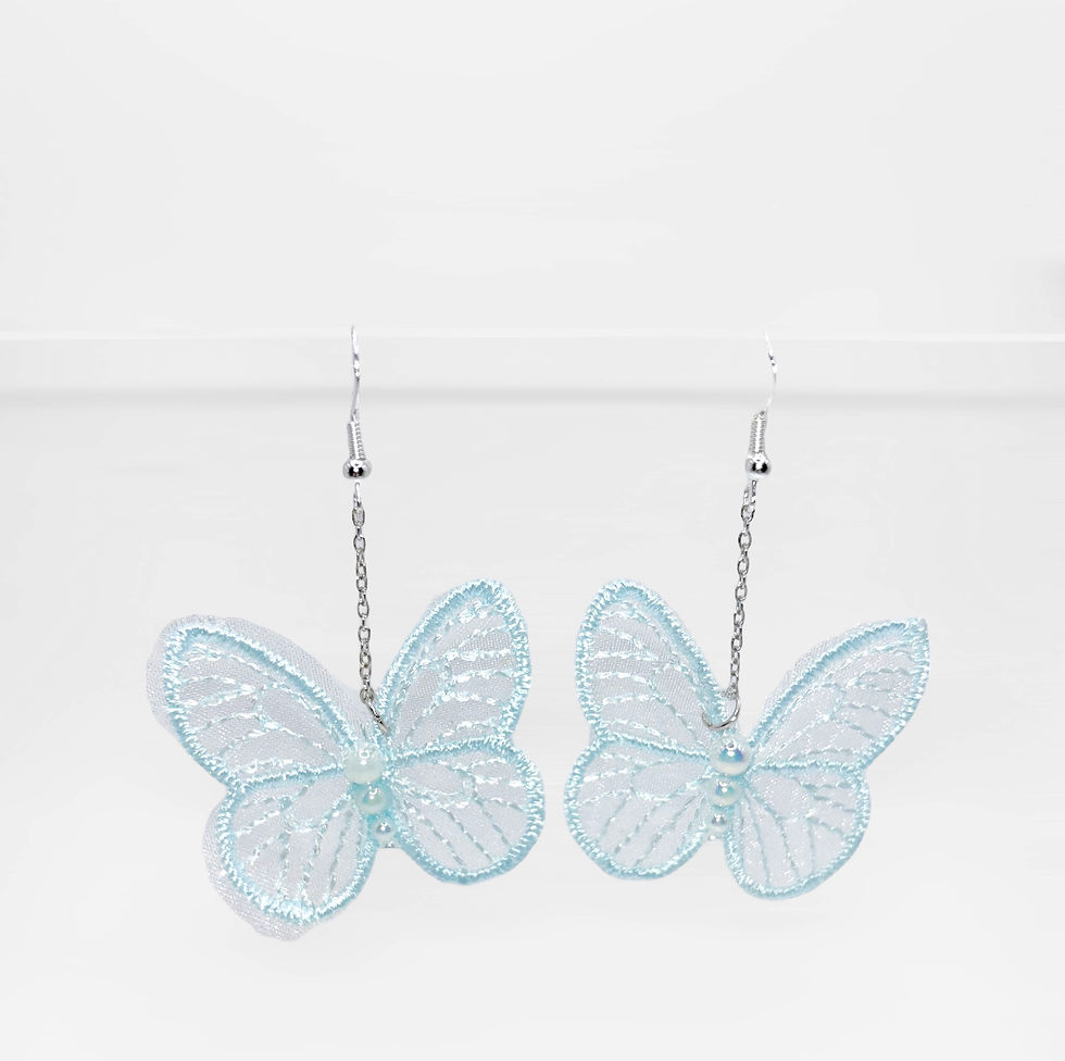 Enchanted Blue Butterfly Earrings