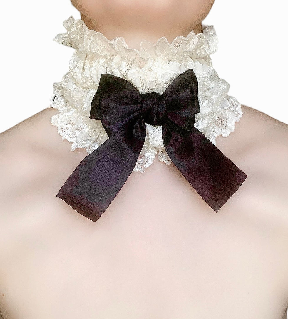 Cream Lace Ruff Cuff Collar