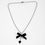 Thumbnail: Satin Bow Heart Drop Necklace