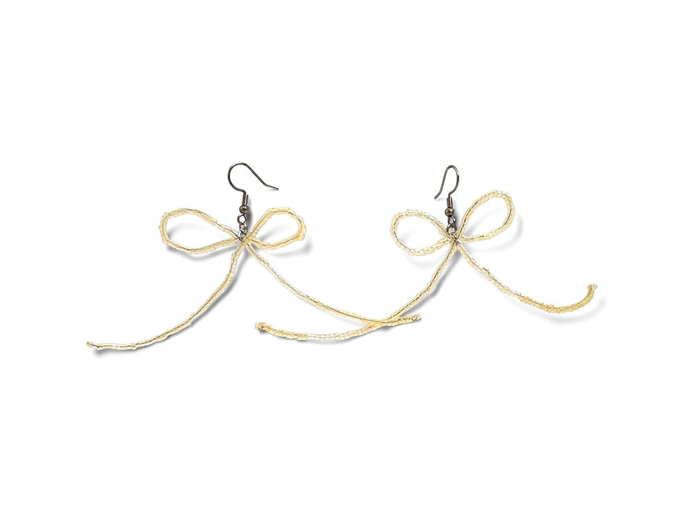 Thumbnail: Champagne Ribbon Earrings