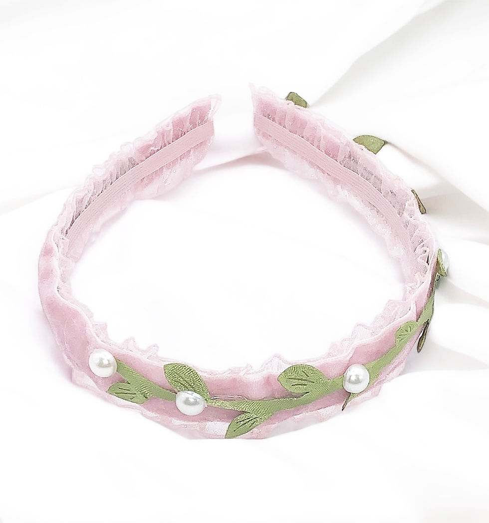 Miniature : Vine Pink Velvet Hair Band