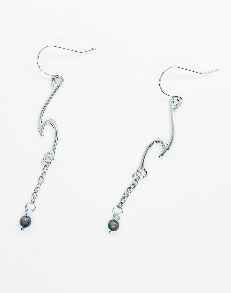 Thumbnail: Irregular Hematite Drop Earrings 