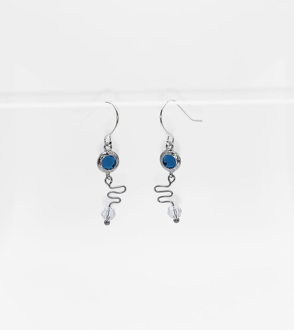 Miniatura: Kinky Drop Earrings with Swarovski Crystal