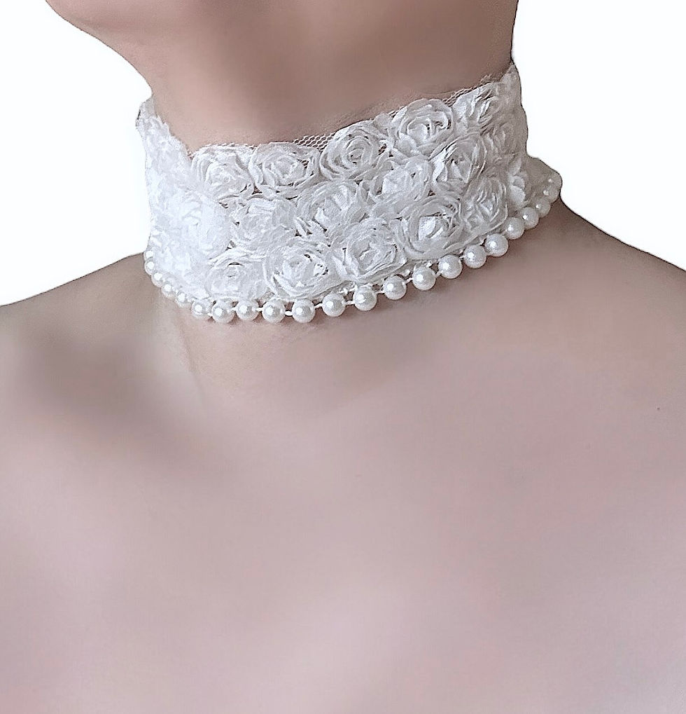 Miniatura: Roses and Pearl Choker