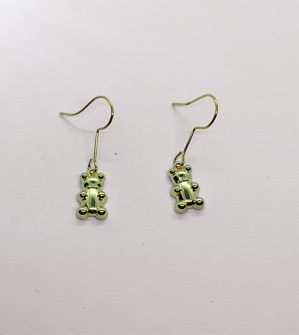 Miniaturbild: Little Gold Bear Earrings