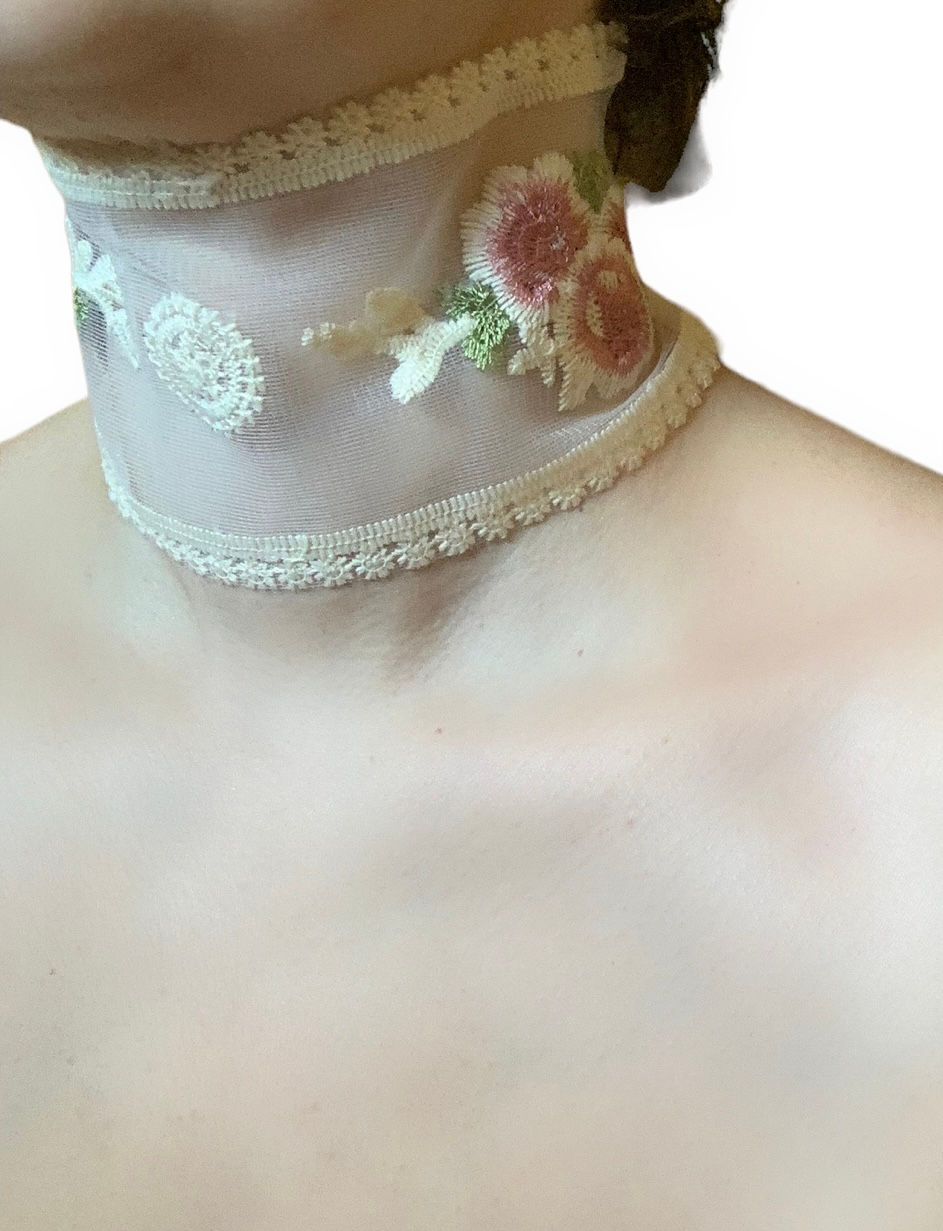 Thumbnail: Embroidered Floral Choker
