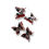 Thumbnail: The Crimson Rose Butterfly Hair Clips - 4 in set