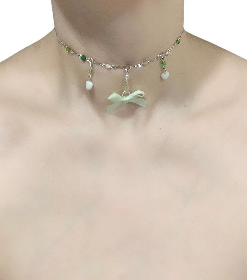 Thumbnail: Mint Bow Choker
