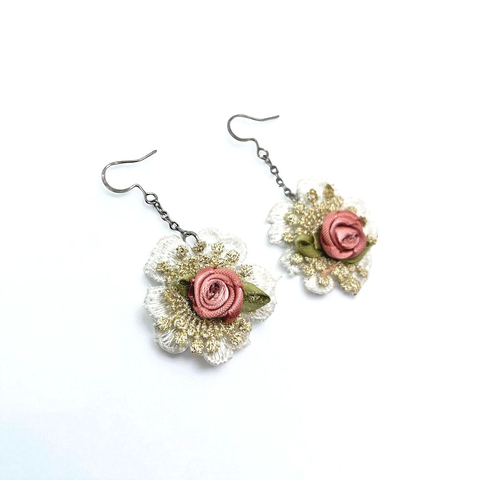 Thumbnail: Vintage Bloom Rose Drop Earrings