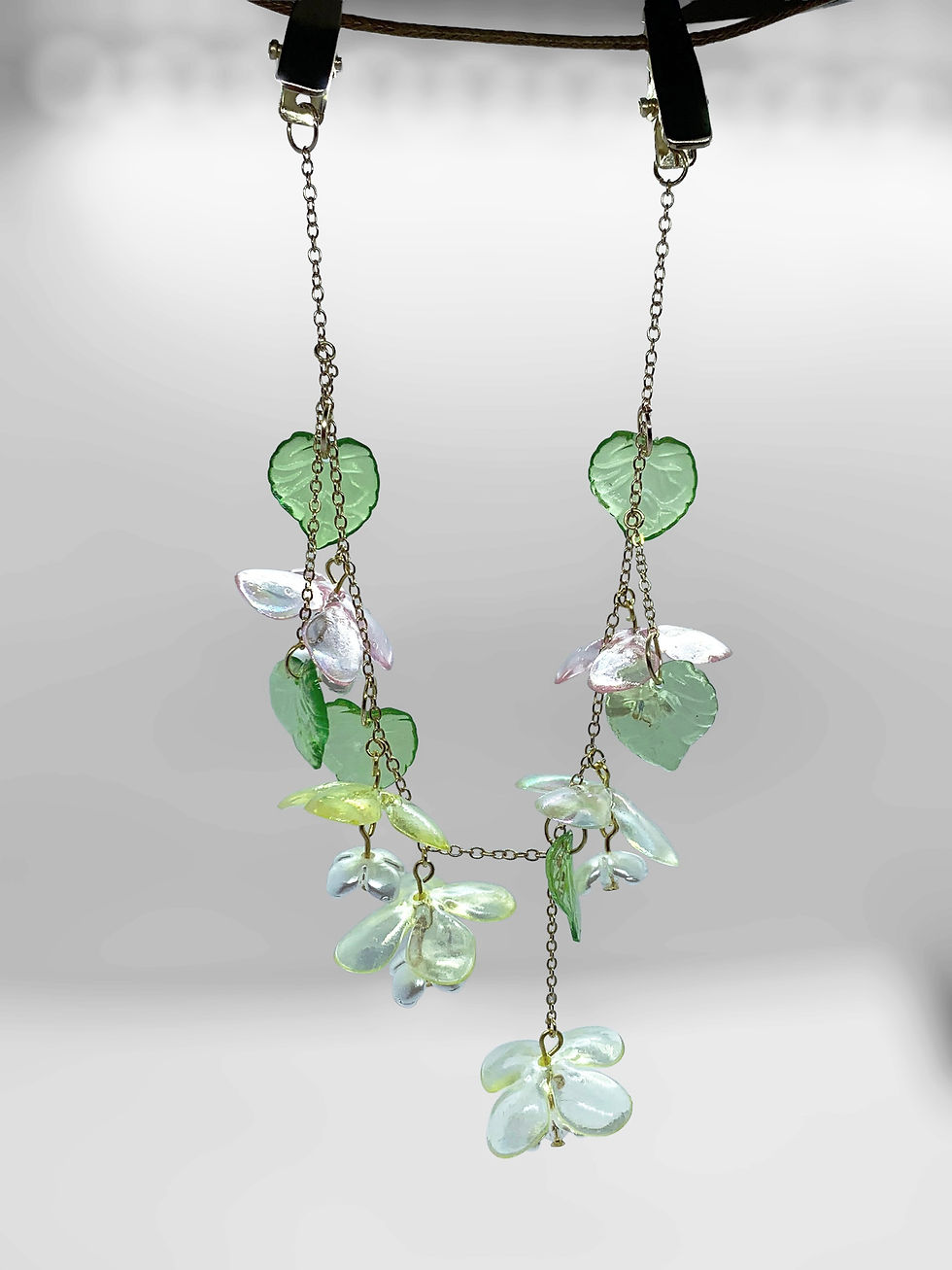 Thumbnail: Floral Garland Hair Clips