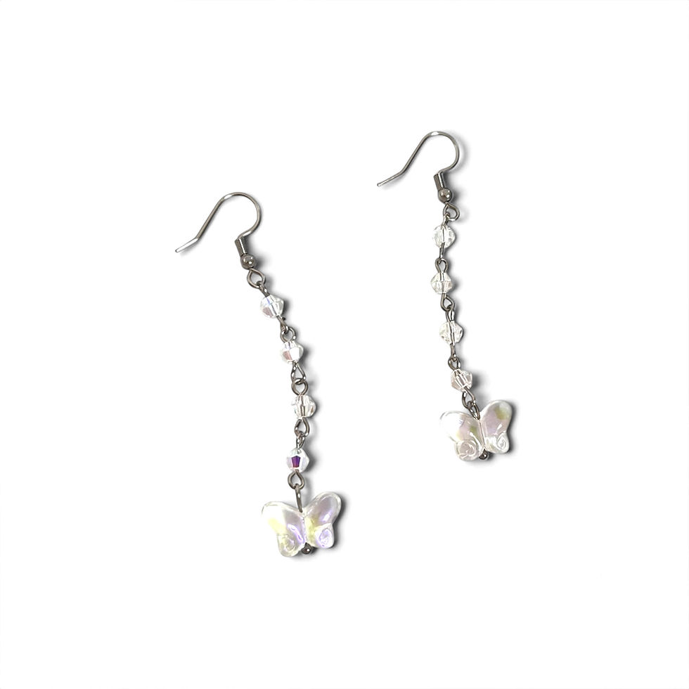 Thumbnail: Moonlit Butterfly Cascade Earrings