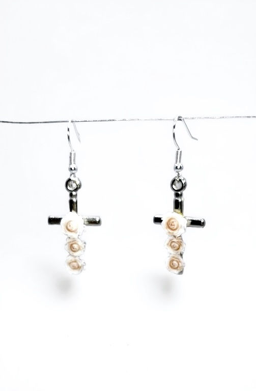 Miniaturbild: The Divine Rose Cross Earrings