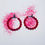 Miniatura: Red Glass Hoop Earrings