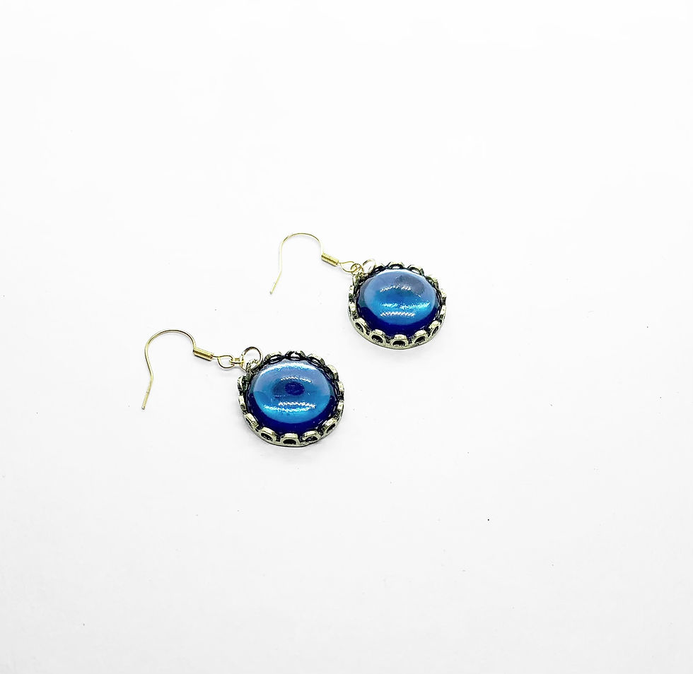 Miniature : Blue Orb Earrings 