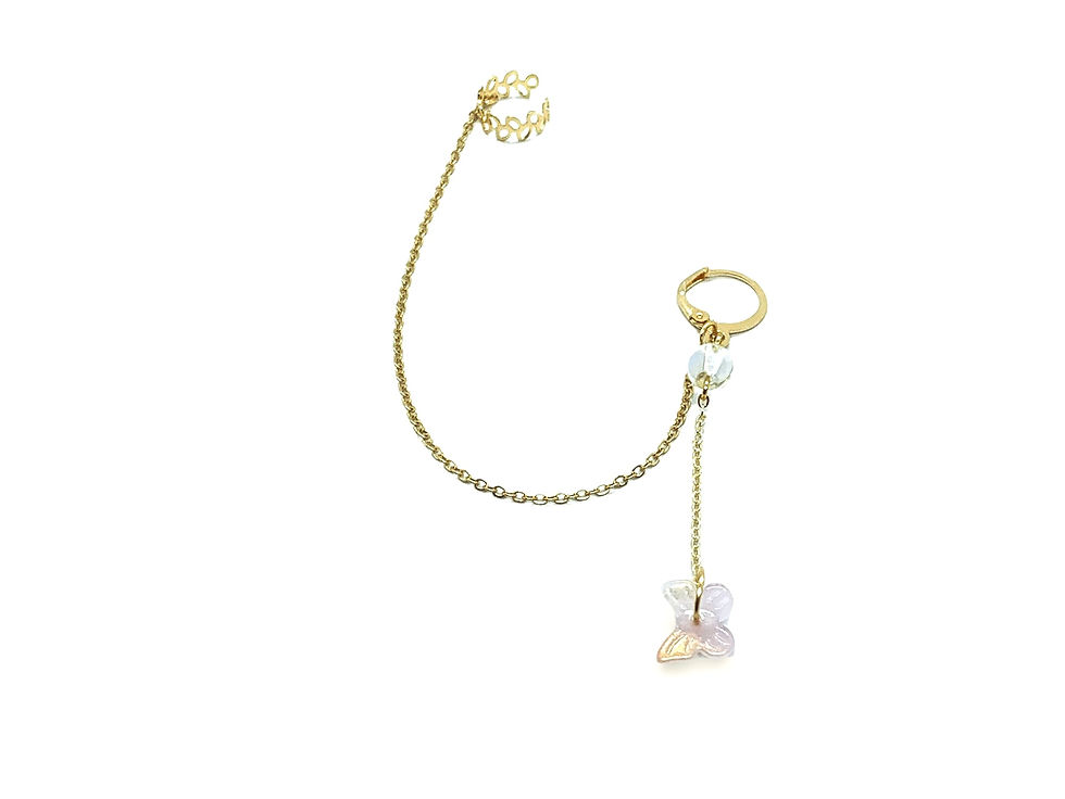Miniatura: Butterfly Chained Hoop with Cuff