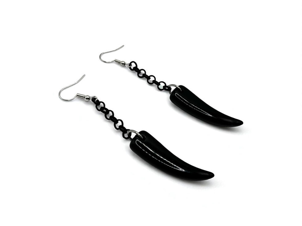 Miniaturbild: Nightfang Black Claw Drop Earrings