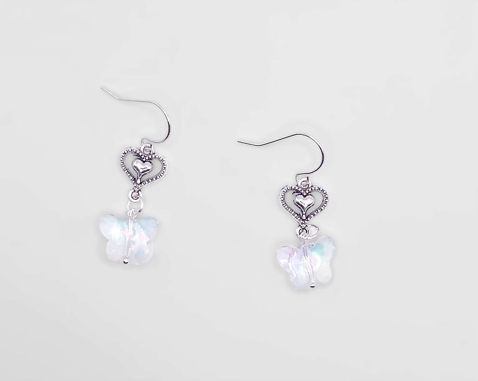 Miniature : Glass Butterfly Earrings