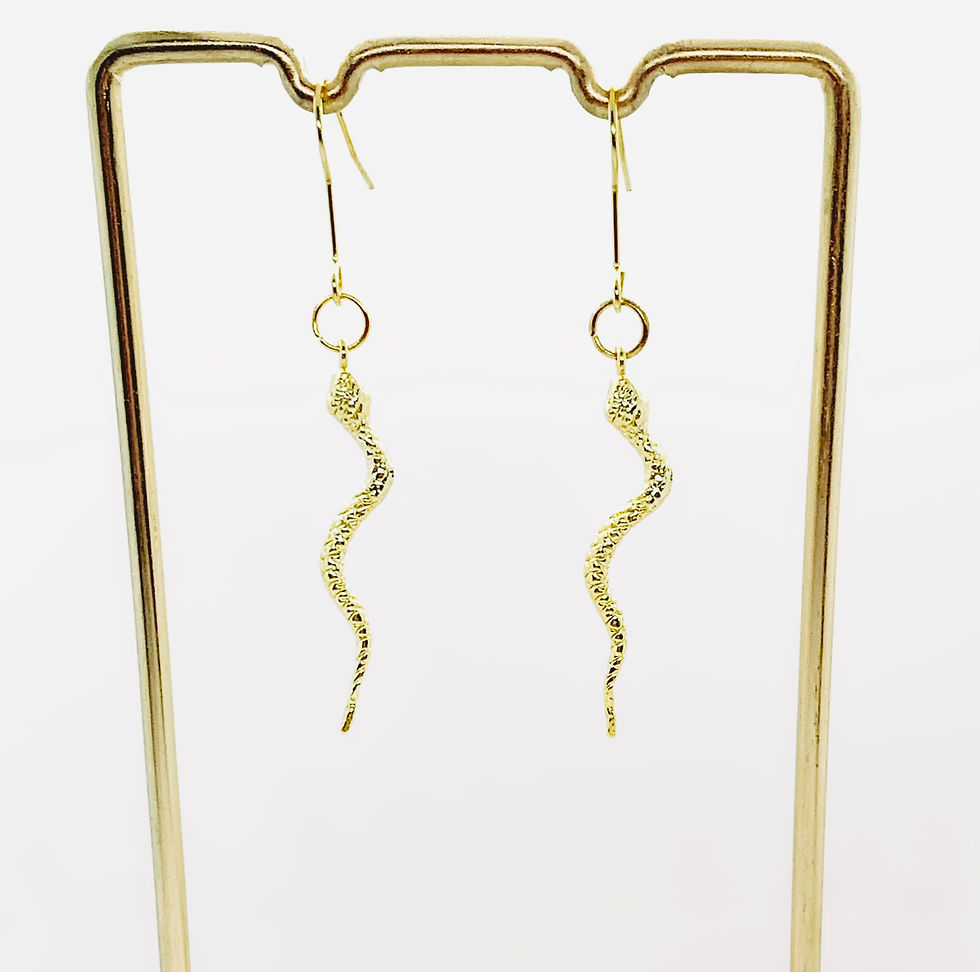 Miniatyrbild: Gold Serpent Earrings 