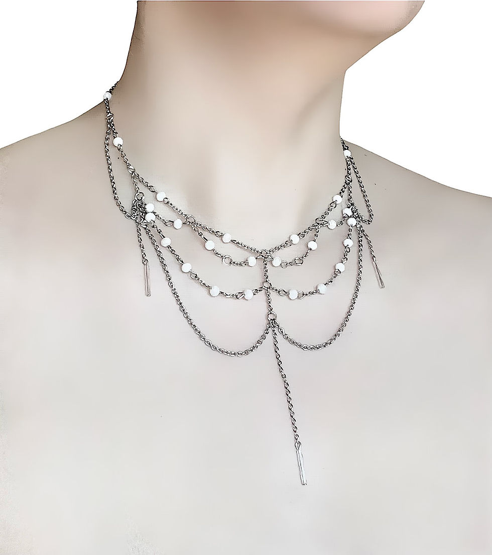 Miniaturbild: Ivory Veil Cascade Necklace 