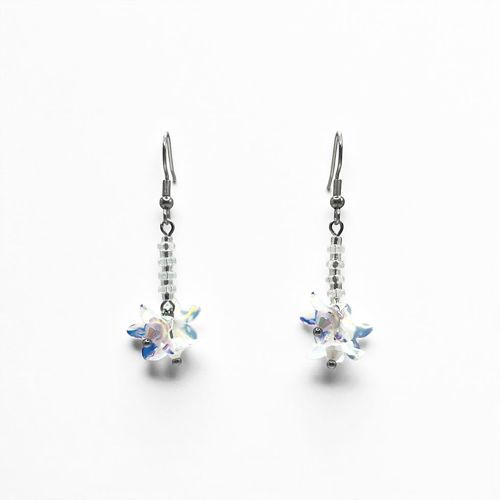 Miniature : Moonlit Petal Drop Earrings