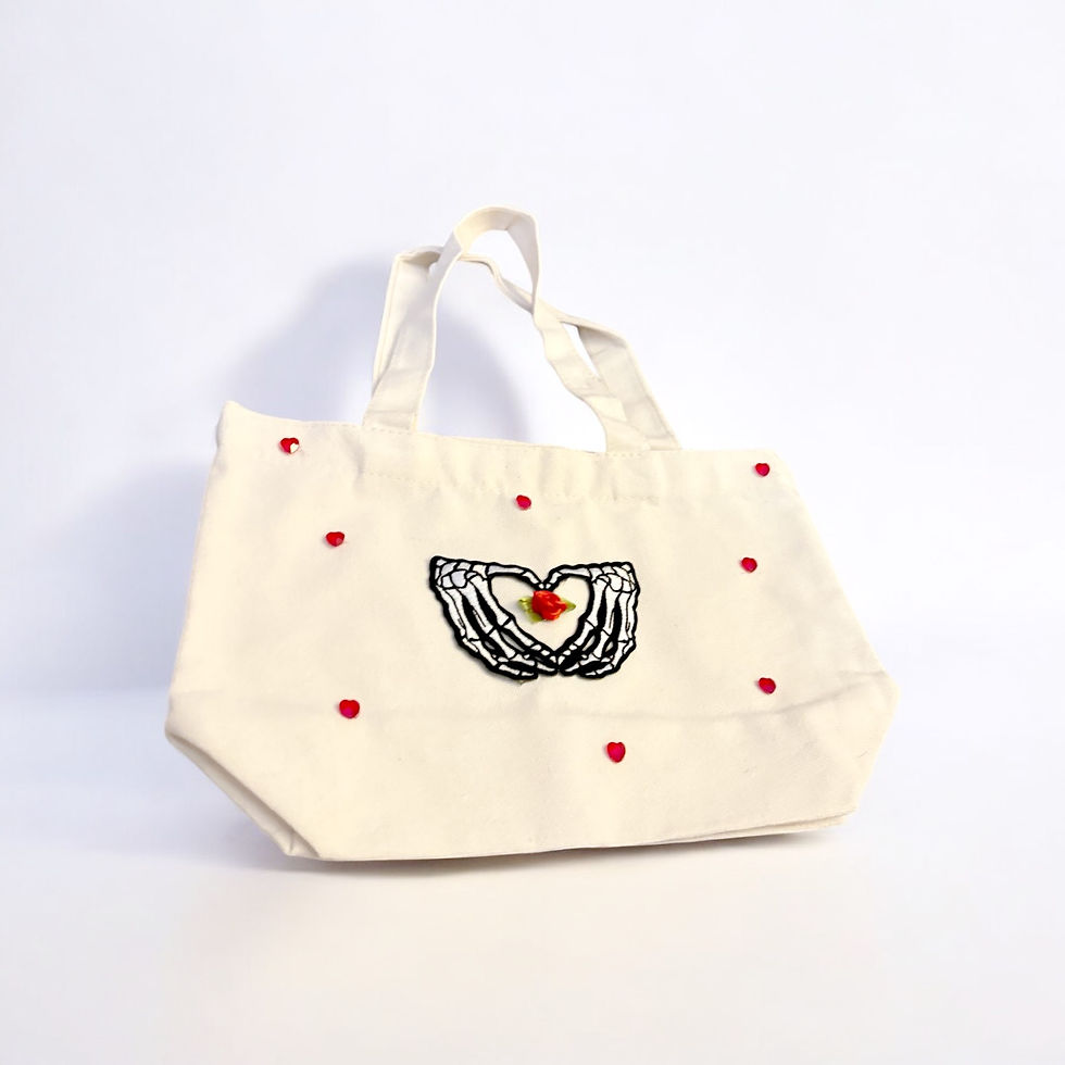Miniaturbild: Skeleton Hands Canvas Tote Bag