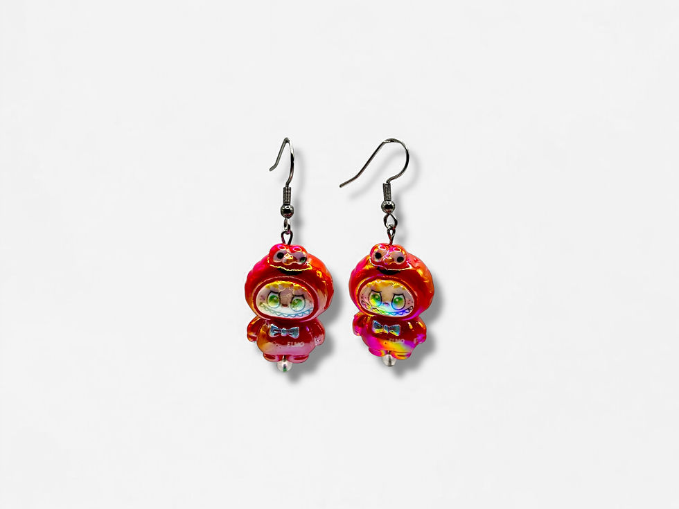 Miniatura: Labubu Elmo Character Earrings
