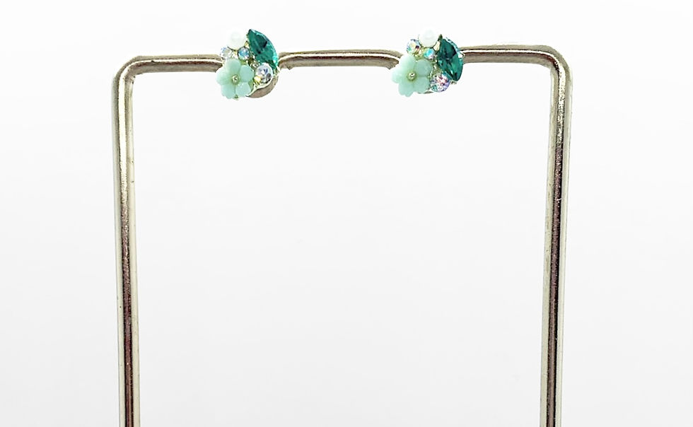 Miniatura: Green Bloom Earrings 