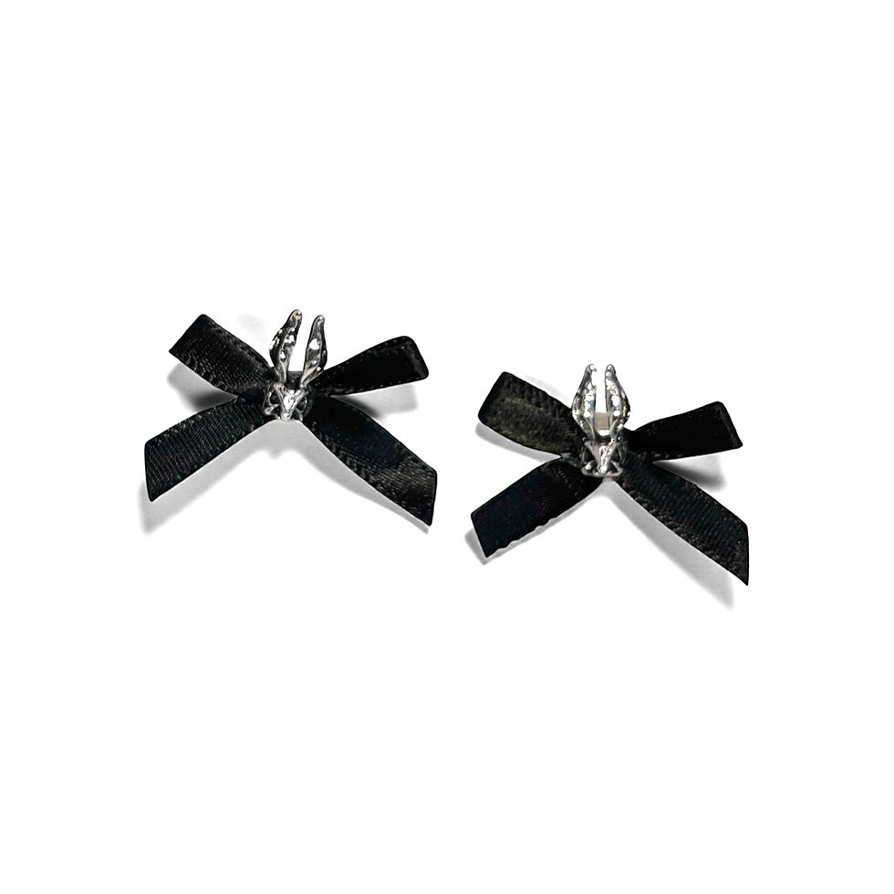 Miniature : Nocturne Hare Bow Earrings