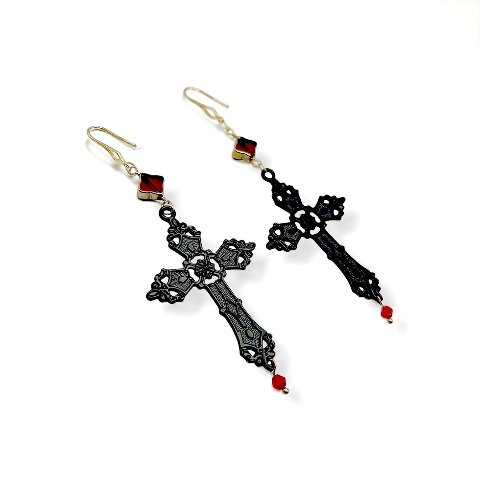 Miniatyrbild: The Crimson Cross Earrings