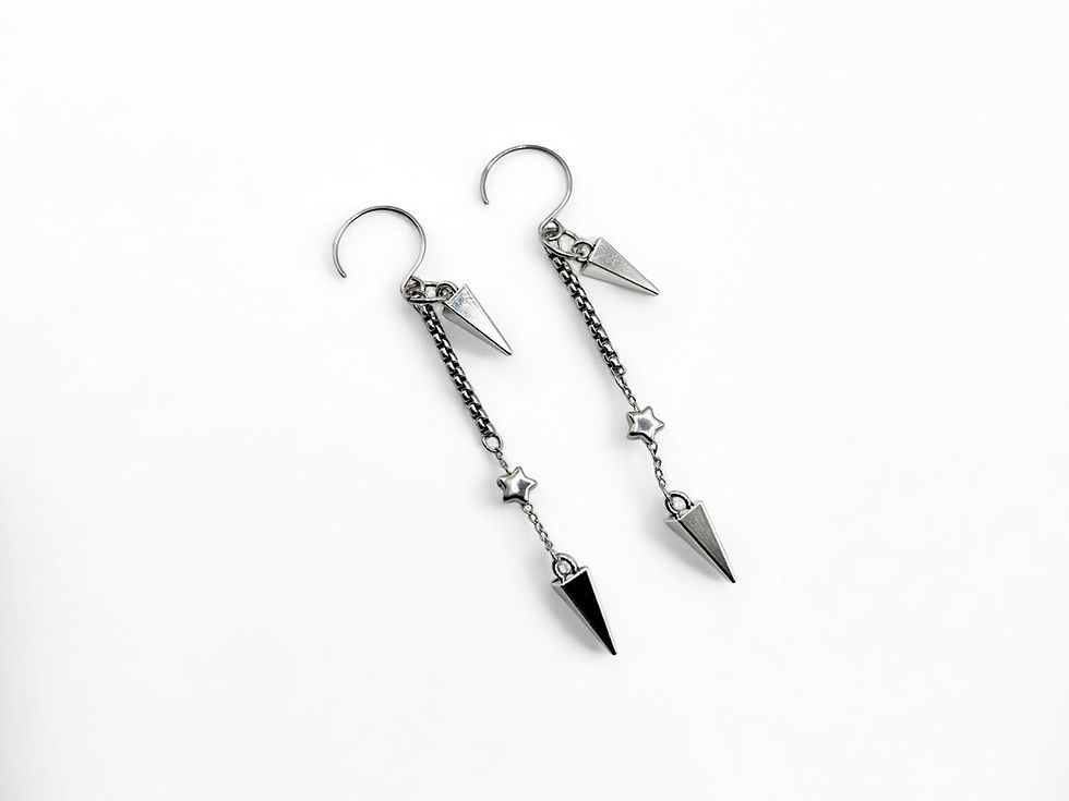 Miniature : Bold Edgy Spike Earrings