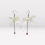Miniature : White Bow & Heart Earrings