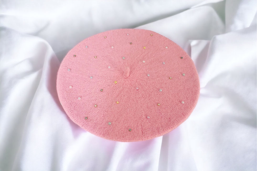 Miniatura: Pastel Pearl Pink Beret