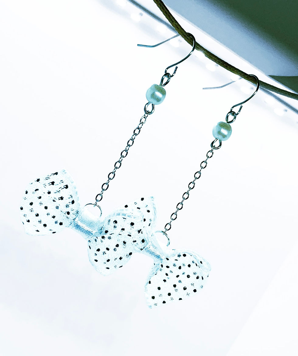 Miniatura: Dotty Bow Earrings 